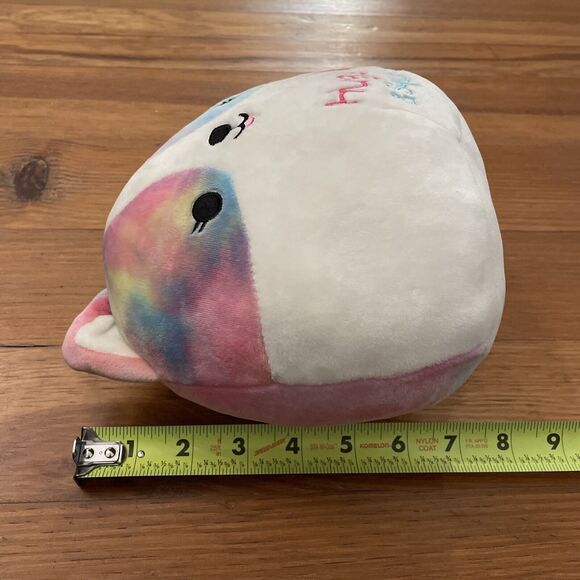 Squishmallows Kellytoy Cyma Corgi Dog Pink Tie Dye Plush Stuffed Animal 7 in - Picture 3 of 10